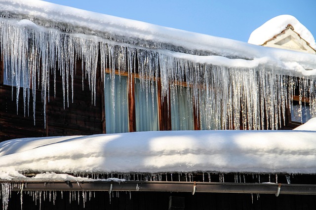 icicles hanging from gutters