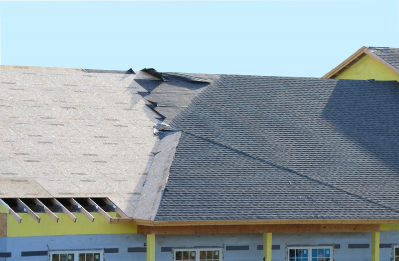 A home getting a new grey roof