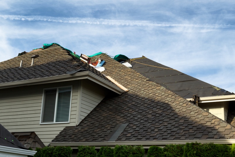 A home getting their whole roof replaced