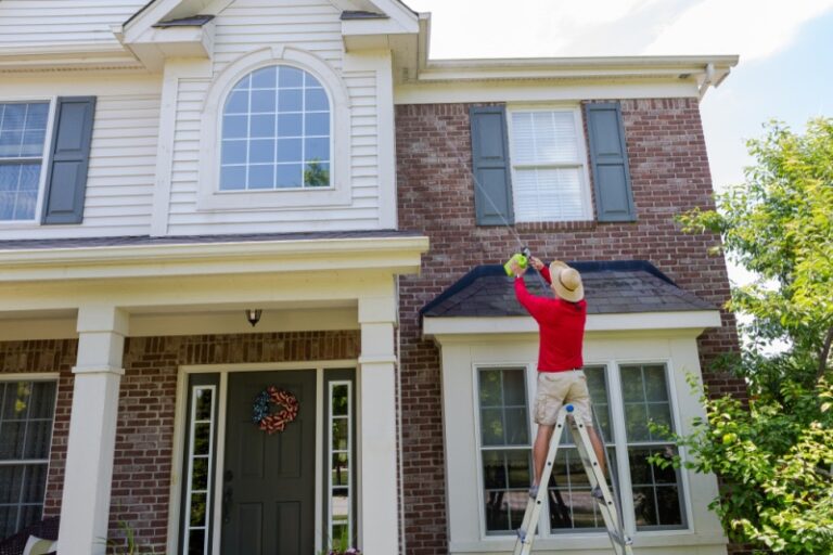 Man Maintaining Outside of the House